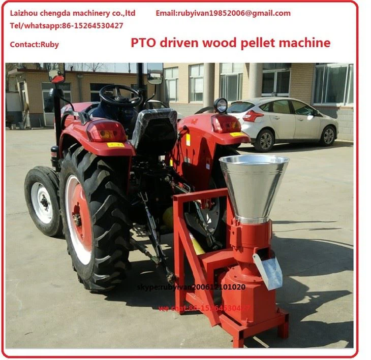 PTO Driven Flat Die Wood Pellet Machine